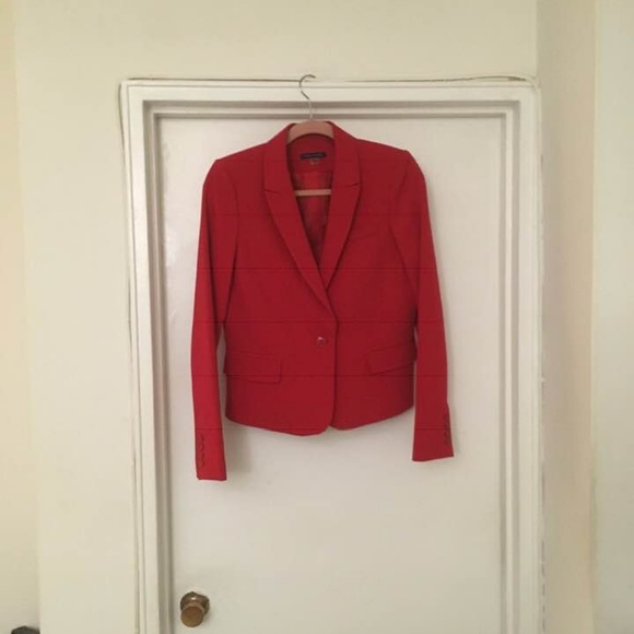 Tommy Hilfiger Red Scarlet Womens fitted Blazer 8 - Picture 8 of 8